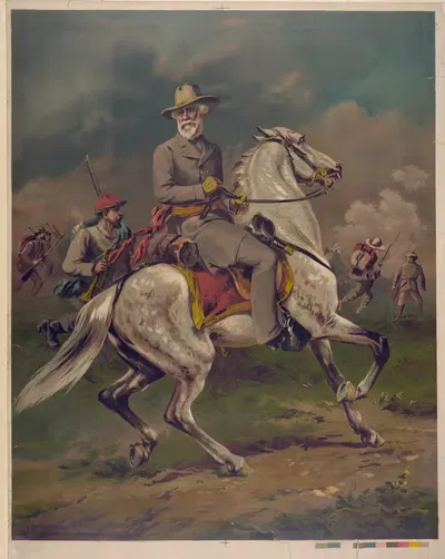 Генерал Роберт Эдвард Ли by Хендерсон-Ахерт Литографическая Компания, 1886 — digital art print download