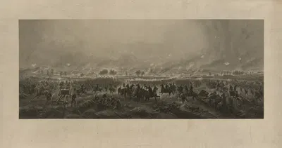 Геттисберг. Отражение атаки Лонгстрита by Генри Брайан Холл, 1876 — digital art print download