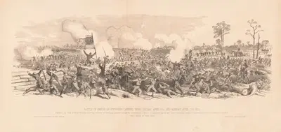 Battle of Shiloh or Pittsburg Landing, Tenn., Sunday, April 6th, and Monday, April 7th, 1862 by J.H. Brown Publishing…