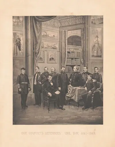 Защитники нашего округа, Гражданская война 1861-1865 by Дж. Дж. О'Брайен и сын, 1890 — digital art print download