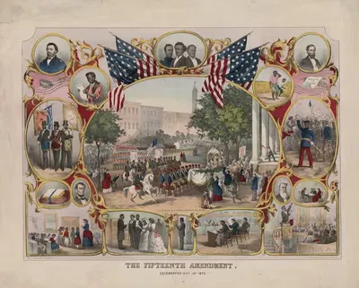 Пятнадцатая поправка. Празднование 19 мая 1870 года by Джеймс Картер Бирд, 1870 — digital art print download