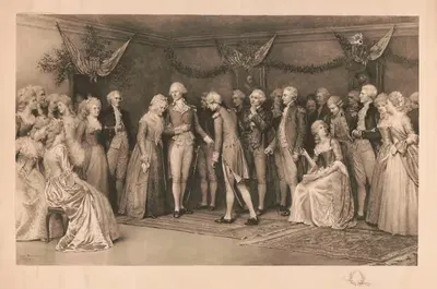 'The peace ball' at Fredericksburg, Virginia by Jennie Brownscombe, 1896 — digital art print download