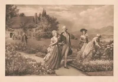 Washington in headquarters at Newburgh, after the close of the American revolution by Jennie Brownscombe, 1908 — digital…