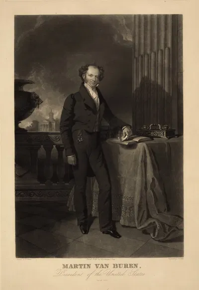 Мартин Ван Бюрен, президент Соединенных Штатов by Джон Сартейн, 1839-1841 — digital art print download
