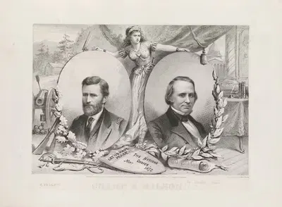 Грант и Уилсон by Джозеф Е. Бейкер, 1872 — digital art print download
