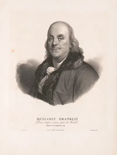 Бенджамин Франклин by Жозеф-Сифред Дюплесси, 1779 — digital art print download