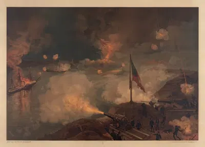 Битва при Порт-Хадсоне by Джулиан Оливер Дэвидсон, 1887 — digital art print download