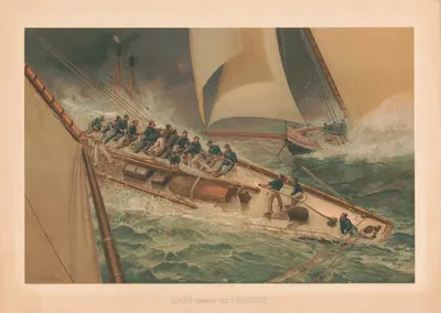 Бег вокруг светового корабля by Джулиан Оливер Дэвидсон, 1887 — digital art print download