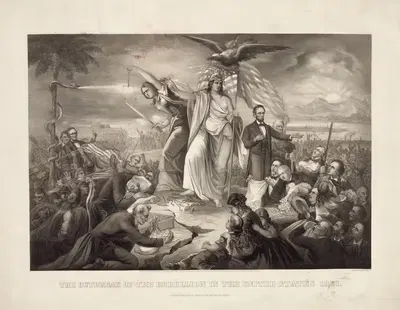 The outbreak of the rebellion in the United States 1861 by Kimmel & Forster, 1865 — digital art print download