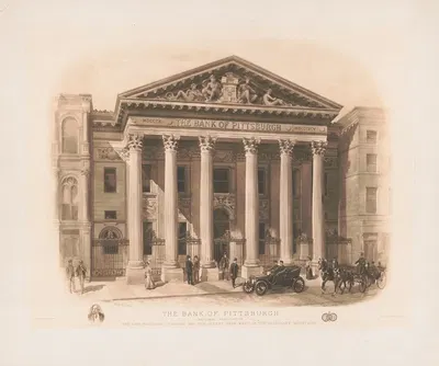 The bank of Pittsburgh by Richard Rummell, 1907 — digital art print download