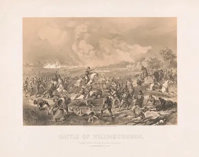Битва при Уильямсбурге by Сарони, Мэйор и Кнапп Лит., 1862 — digital art print download