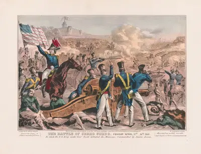 Битва при Серро-Гордо by Сарони, Мэйор и Кнапп Лит., 1847 — digital art print download