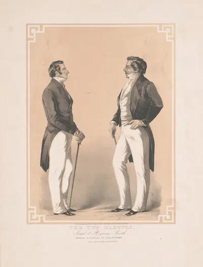 Два мученика, Иосиф и Хайрум Смит by Сарони, Мэйор и Кнапп Лит., 1847 — digital art print download