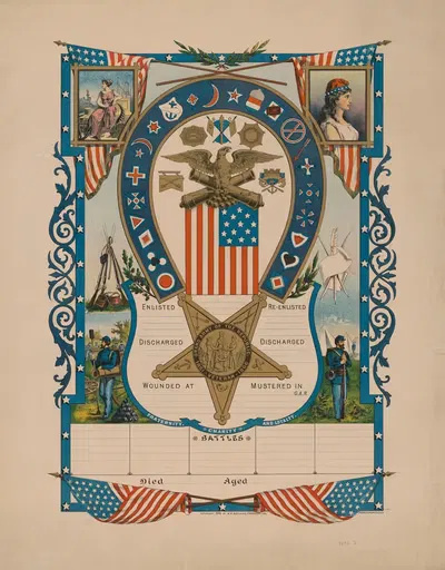 Ветеран Великой армии Республики, 1861-1866 by Шобер и Карквиль, 1885 — digital art print download