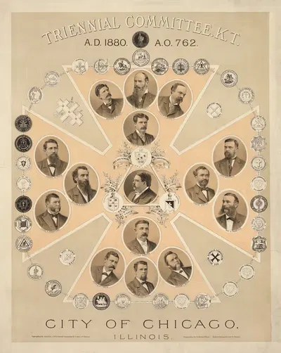 Триеннале. К.Т. Город Чикаго, штат Иллинойс by Шобер и Карквиль, 1880 — digital art print download