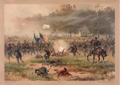 Battle of Antietam by Thure de Thulstrup, 1887 — digital art print download