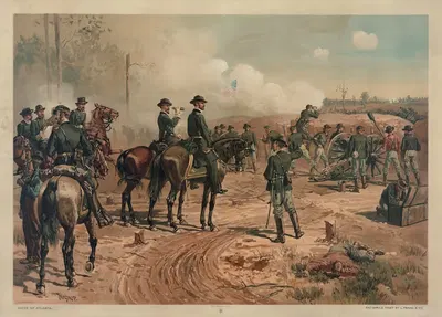 Осада Атланты by Тюр де Тульстрюп, 1888 — digital art print download