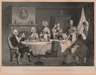 Джордж Вашингтон и шпион Харви Бирч by Томпкинс Харрисон Маттесон, 1840-1850 — digital art print download
