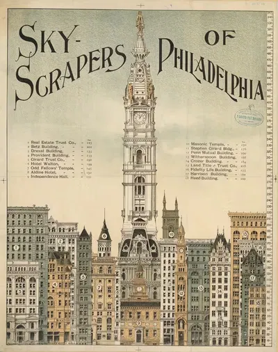 Sky-scrapers of Philadelphia by Webster & Hunter, 1898 — digital art print download