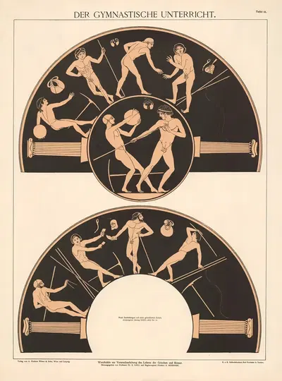 Гимнастические занятия by А. Пихлерс Витве и сын, 1925 — digital art print download