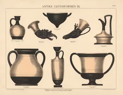 Античные формы сосудов III by А. Пихлерс Витве и сын, 1925 — digital art print download