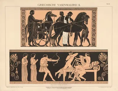 Греческая вазопись II by А. Пихлерс Витве и сын, 1925 — digital art print download
