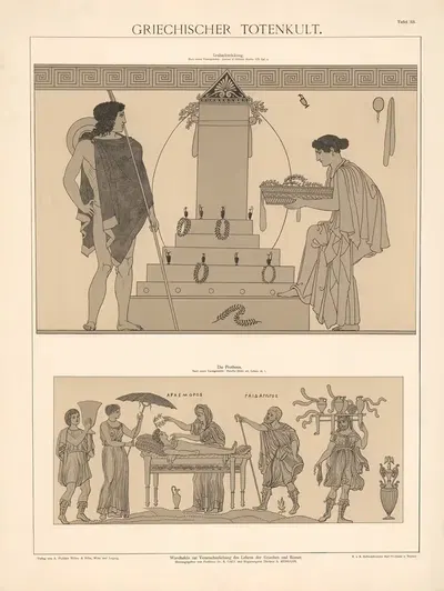 Греческий культ мертвецов by А. Пихлерс Витве и сын, 1925 — digital art print download