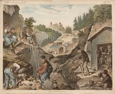 Mining and quarrying by A. Toller, 1875 — digital art print download