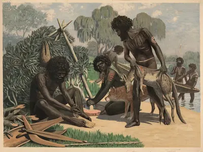Australian family by Adolf Lehmann, 1880 — digital art print download