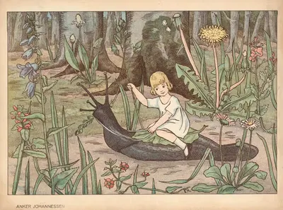 Крошка Дороти – В лесу летом by Анкер Иоганнесенс Форлаг, 1945 — digital art print download