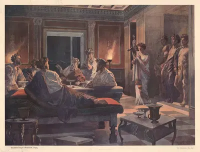 Греческий симпозиум by Антон Хоффман, 1920 — digital art print download