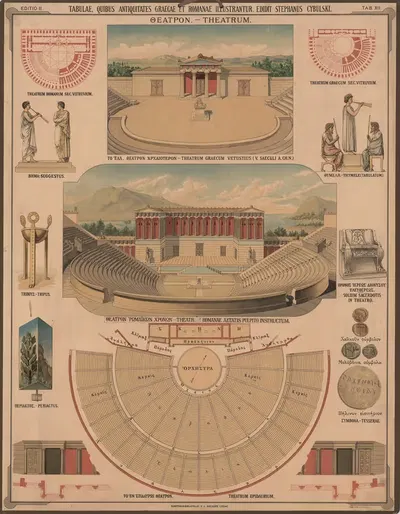 Греческий театр by Бронислав Гембаржевский, 1906 — digital art print download