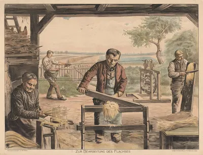 К обработке льна by Бруно Эрру, 1910 — digital art print download
