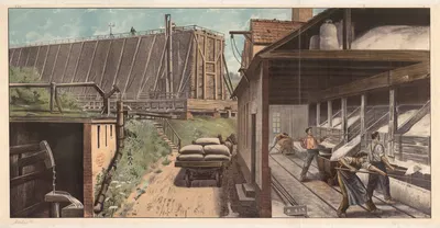 Kochsalzgewinnung. Saline. by Bruno Héroux, 1910 — digital art print download