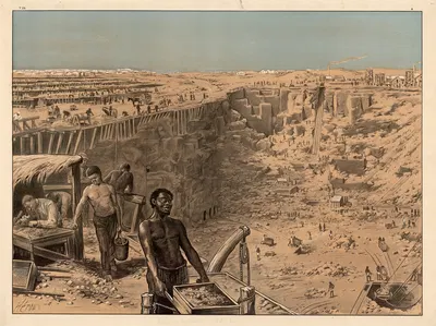 Алмазная шахта в Кимберли by Бруно Эрру, 1910 — digital art print download