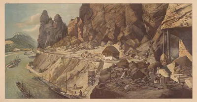 Sandsteinbruch. Sächsische Schweiz by Bruno Héroux, 1910 — digital art print download