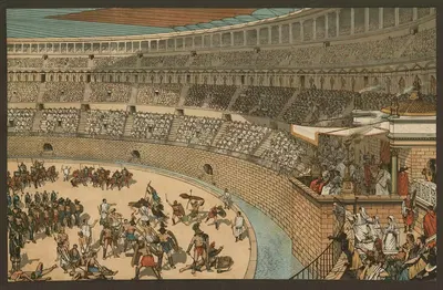 Рим при императорах, битвы на арене by Карл Х.Ф. Шмидт, 1888 — digital art print download