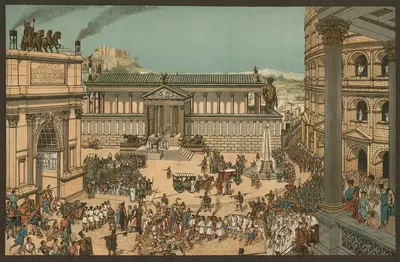 Рим при императорах, триумфальная процессия by Карл Х.Ф. Шмидт, 1888 — digital art print download