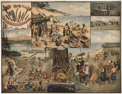 Каменный век и бронзовый век by Карл Х.Ф. Шмидт, 1888 — digital art print download