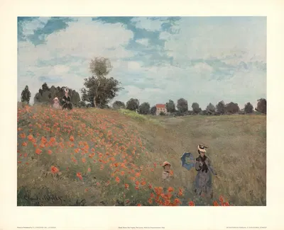 Клод Моне, Красные маковые поля by Керкль Франсэ д'Ар, 1952 — digital art print download