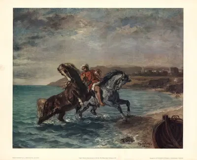 Эжен Делакруа, Лошади, выходящие из моря by Керкль Франсэ д'Ар, 1952 — digital art print download