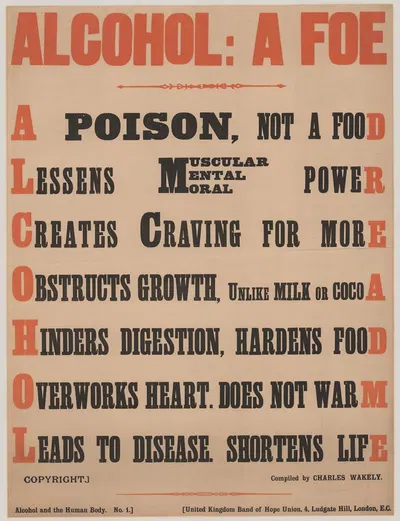 Alcohol; A Foe by Charles Wakely, 1890 — digital art print download