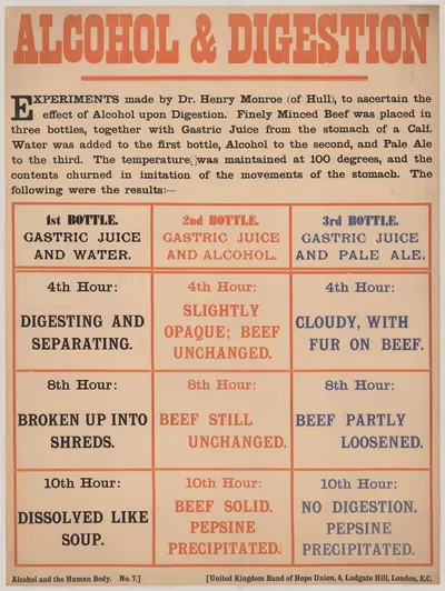 Alcohol & Digestion by Charles Wakely, 1890 — digital art print download