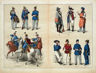 Army and Navy by D. Englert, 1867 — digital art print download