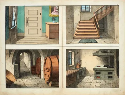 Комнаты дома by Д. Энглерт, 1867 — digital art print download