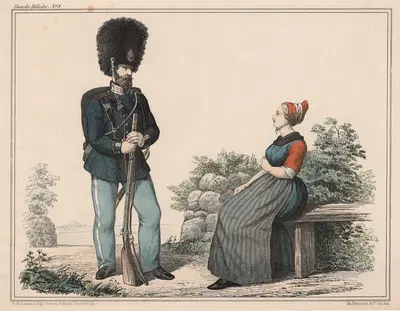 Гардерен и его девушка by Эмиль Бэрентцен, 1863 — digital art print download