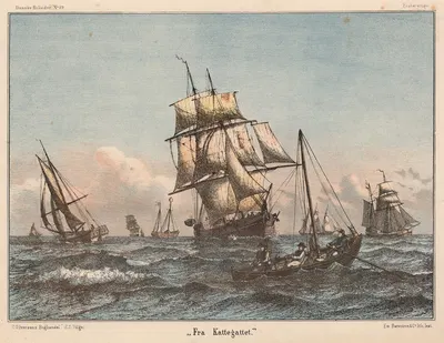Фра Каттегат by Эмиль Бэрентцен, 1863 — digital art print download