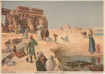 Жаркий регион (Египет) by Фредерик Уго д’Алези, 1905 — digital art print download
