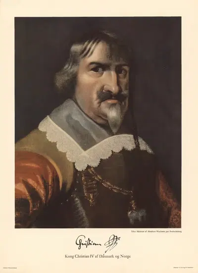 King Christian IV of Denmark and Norway (after Abraham Wuchters) by F.E. Bording, 1944 — digital art print download