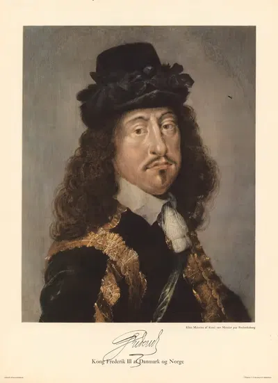 King Frederick III of Denmark and Norway (after Karel van Mander) by F.E. Bording, 1944 — digital art print download